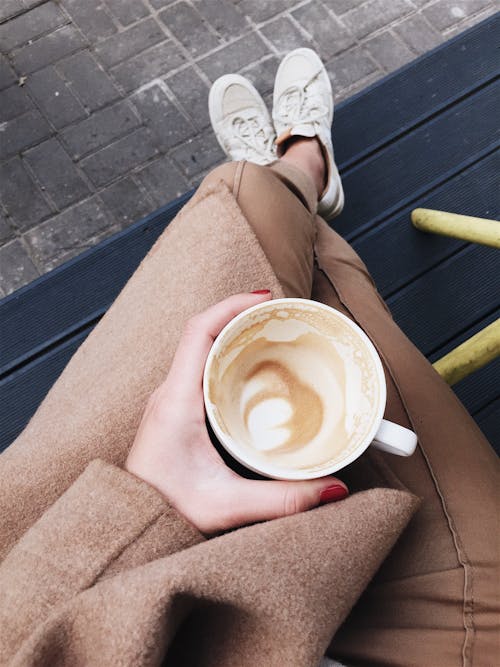 Free Person Holding Coffee Cup Stock Photo