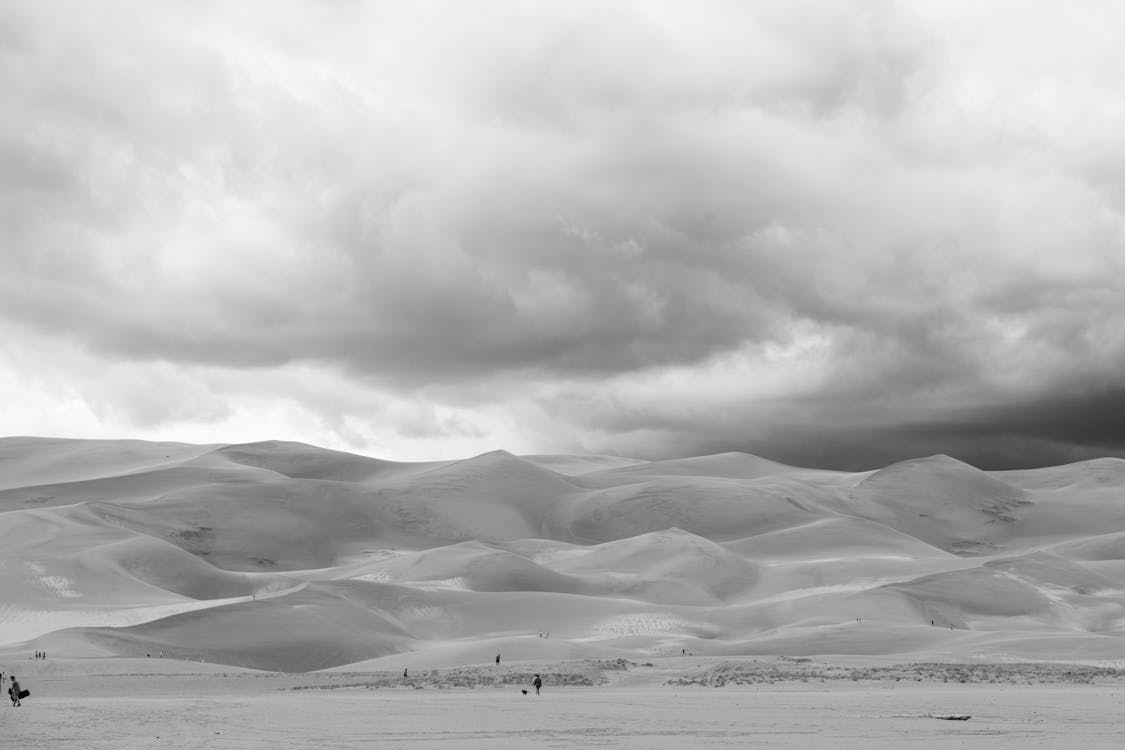 Cloud over Hills on Desert