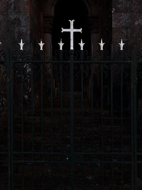 Free stock photo of cross, gate