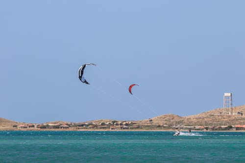 Kitesurfing on Sea Coast