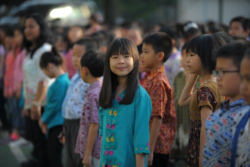 アジア人の女の子, ほほえむ, 一緒の無料の写真素材