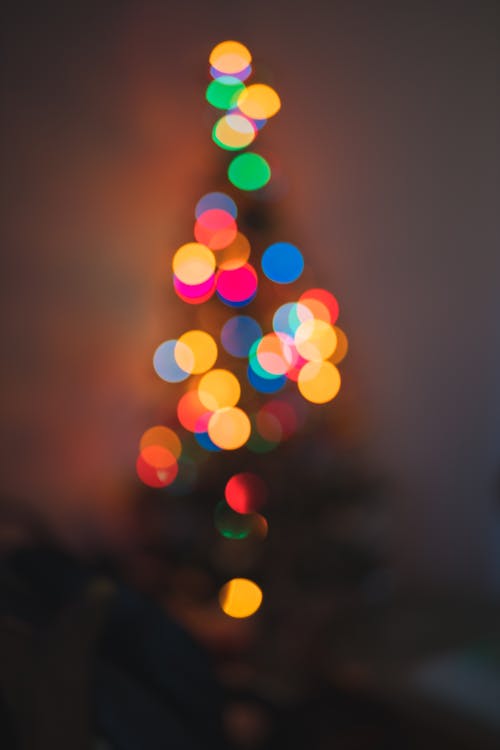 Colorful Lights on the Christmas Tree