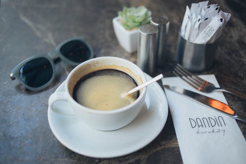 Free Cup Of Black Coffee  Stock Photo
