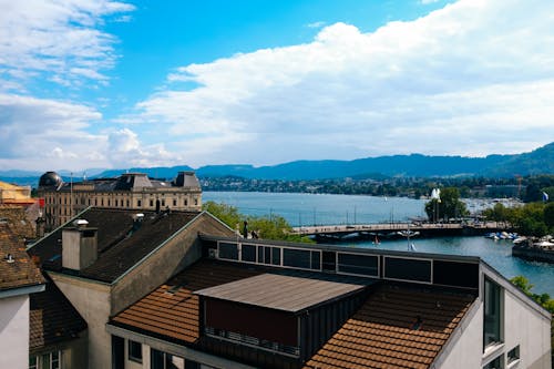 Panorama of Zurich with Limmat River
