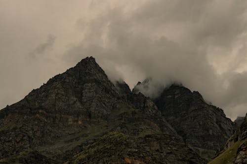 Steep Mountains on Gloomy Day