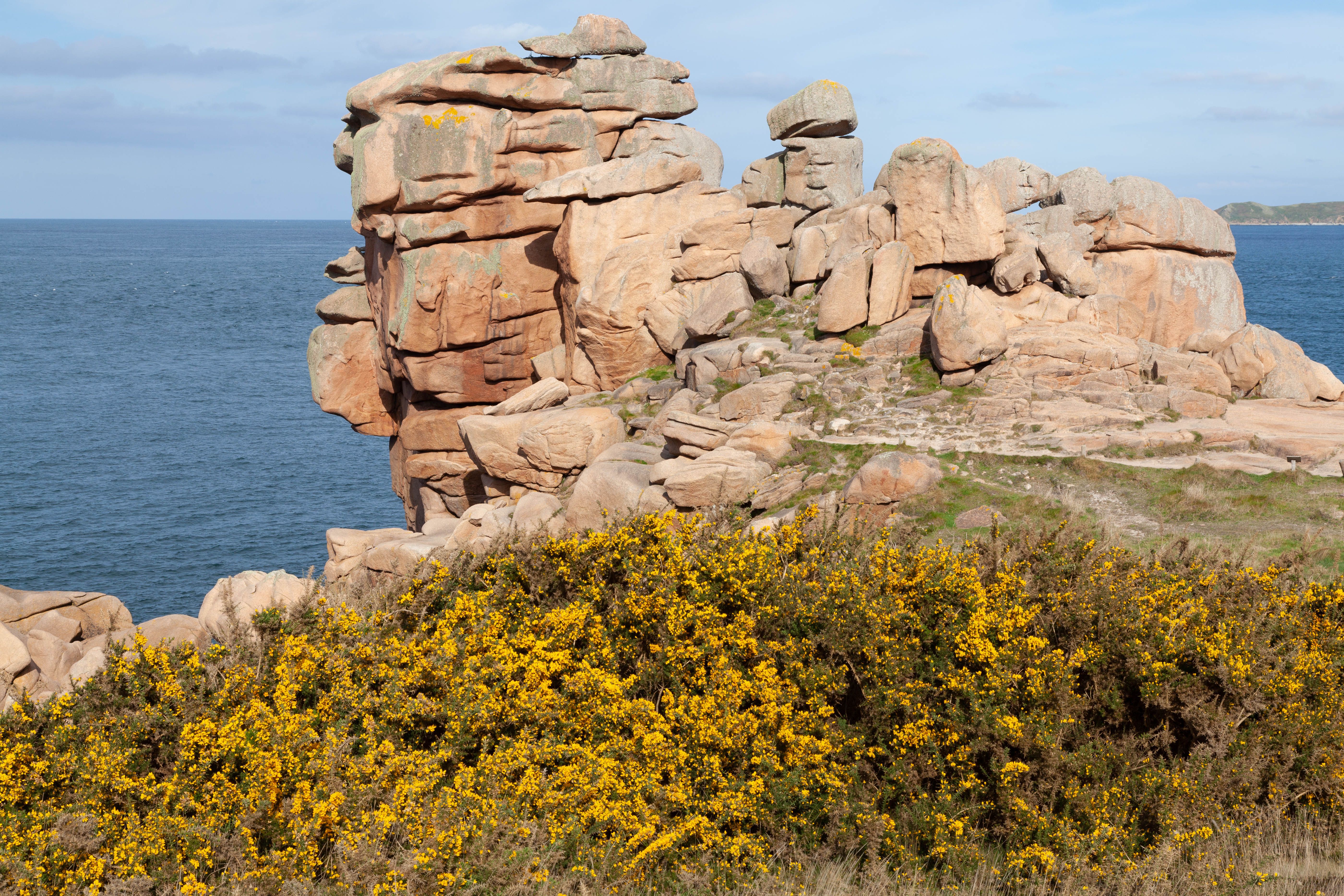 Eroded Rocks on Cliff in Brittany, France · Free Stock Photo