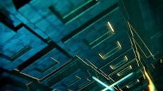 A computer generated image of a futuristic room