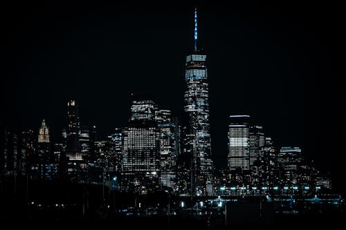 Night New York City Panorama, New York, USA