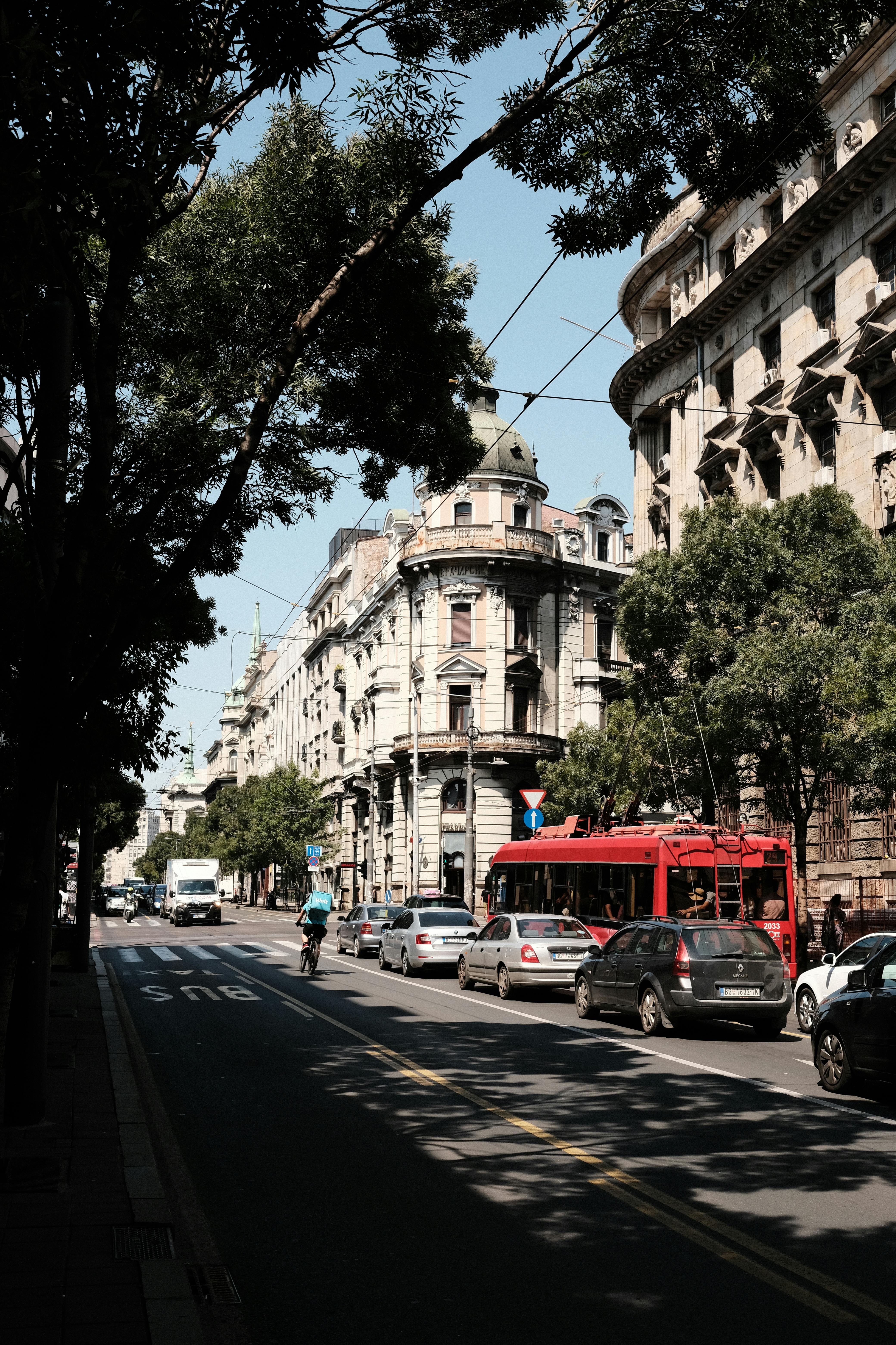 Belgrade city center street view Serbia