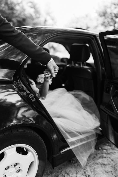 Bride Getting out of the Car 