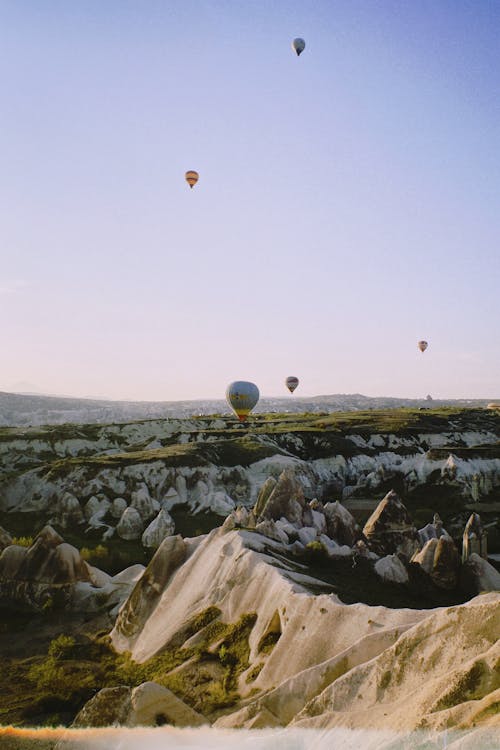 Hot Air Balloons Flying over Cappadocia, Turkey
