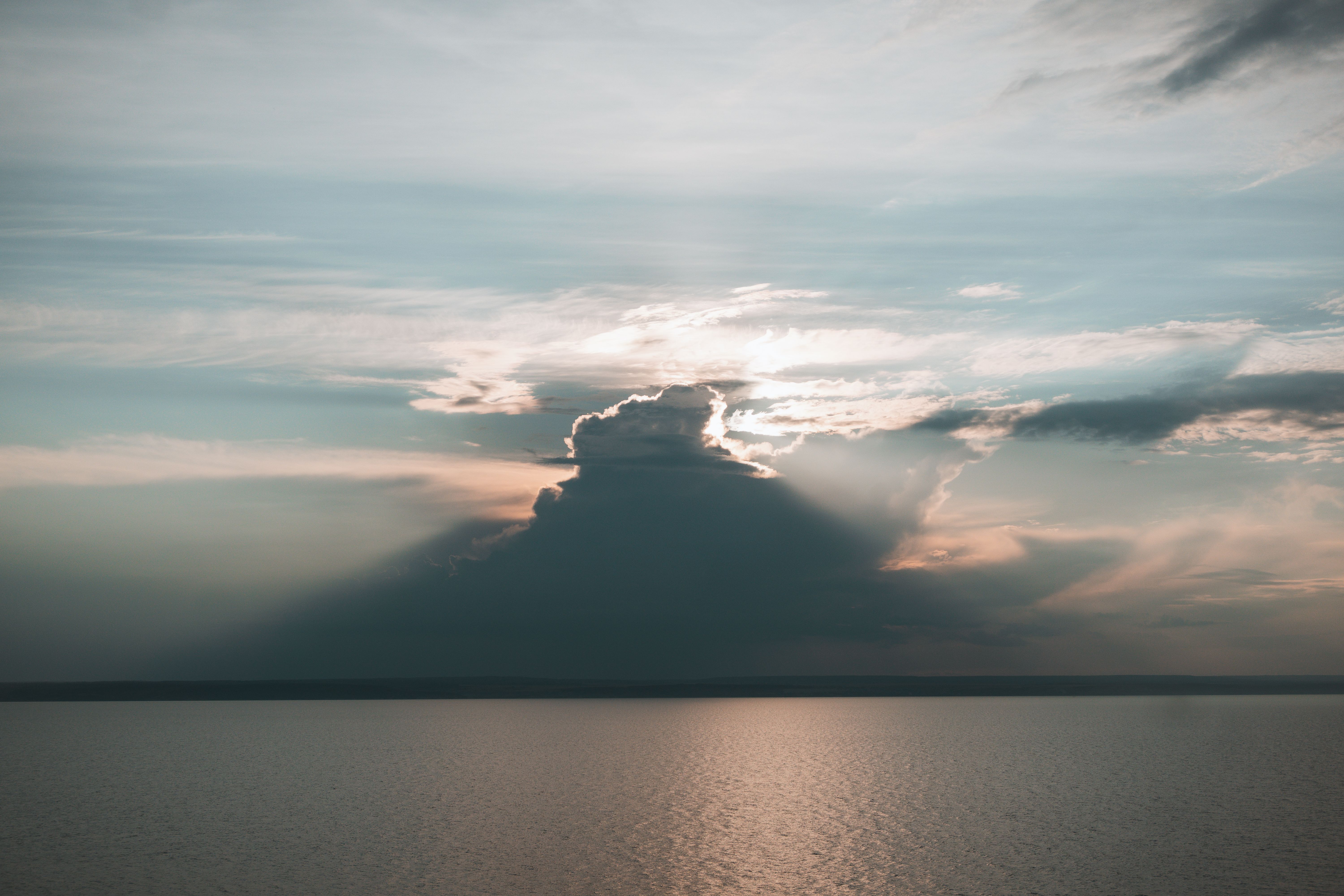 Seascape under a Dramatic Sky · Free Stock Photo