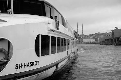 Ferry in Istanbul in Black and White