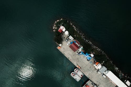 俯視圖, 岸邊, 汽艇 的 免費圖庫相片