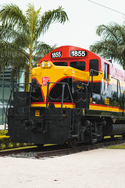 Panama Train A Panama Canal Railway Company Train Exhibited in Panama City · Free ...