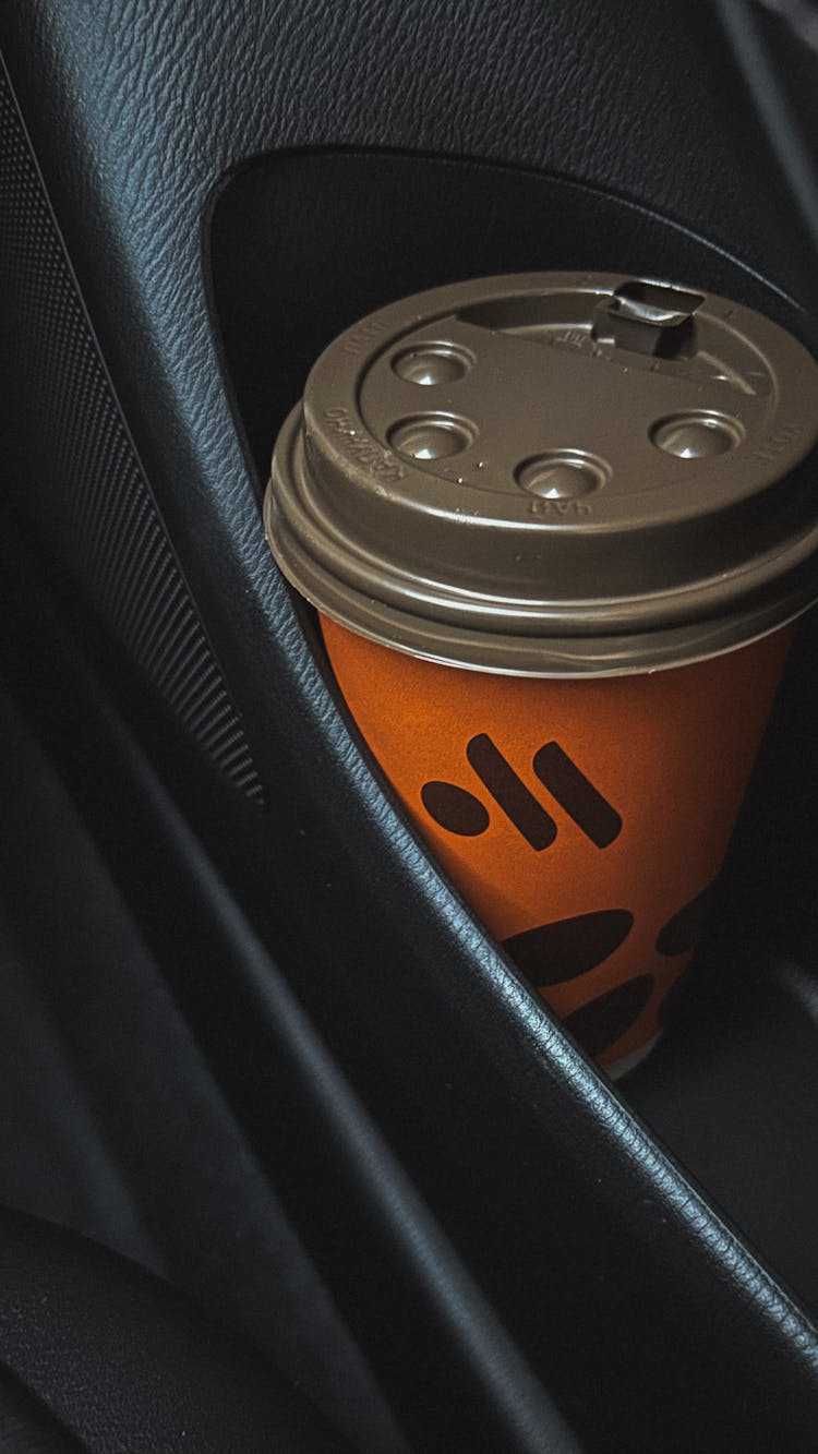 Cup In Holder In Car