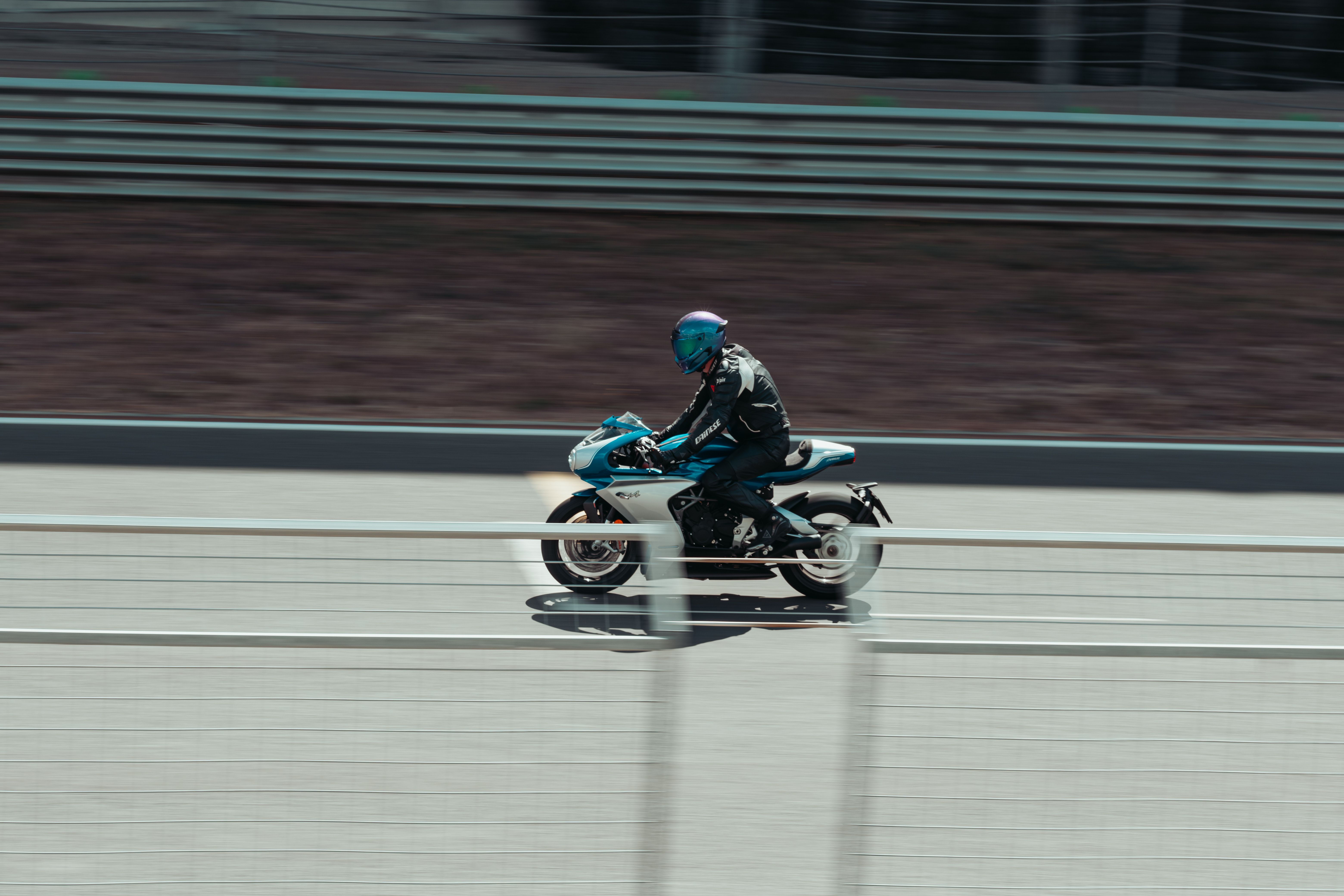 Motorcycle Rider on Racing Circuit · Free Stock Photo