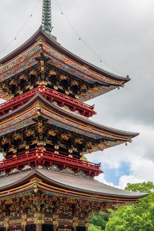 Three-story Pagoda in Narita in Japan