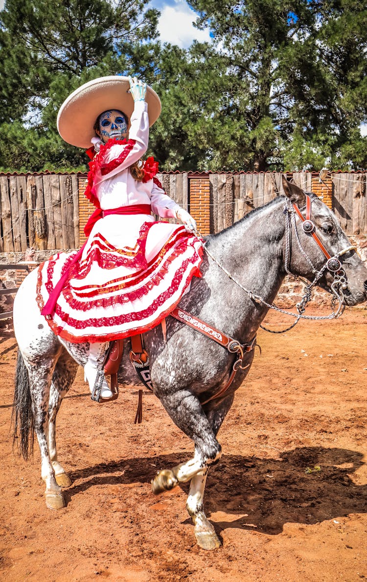 Catrina Sitting On Horse