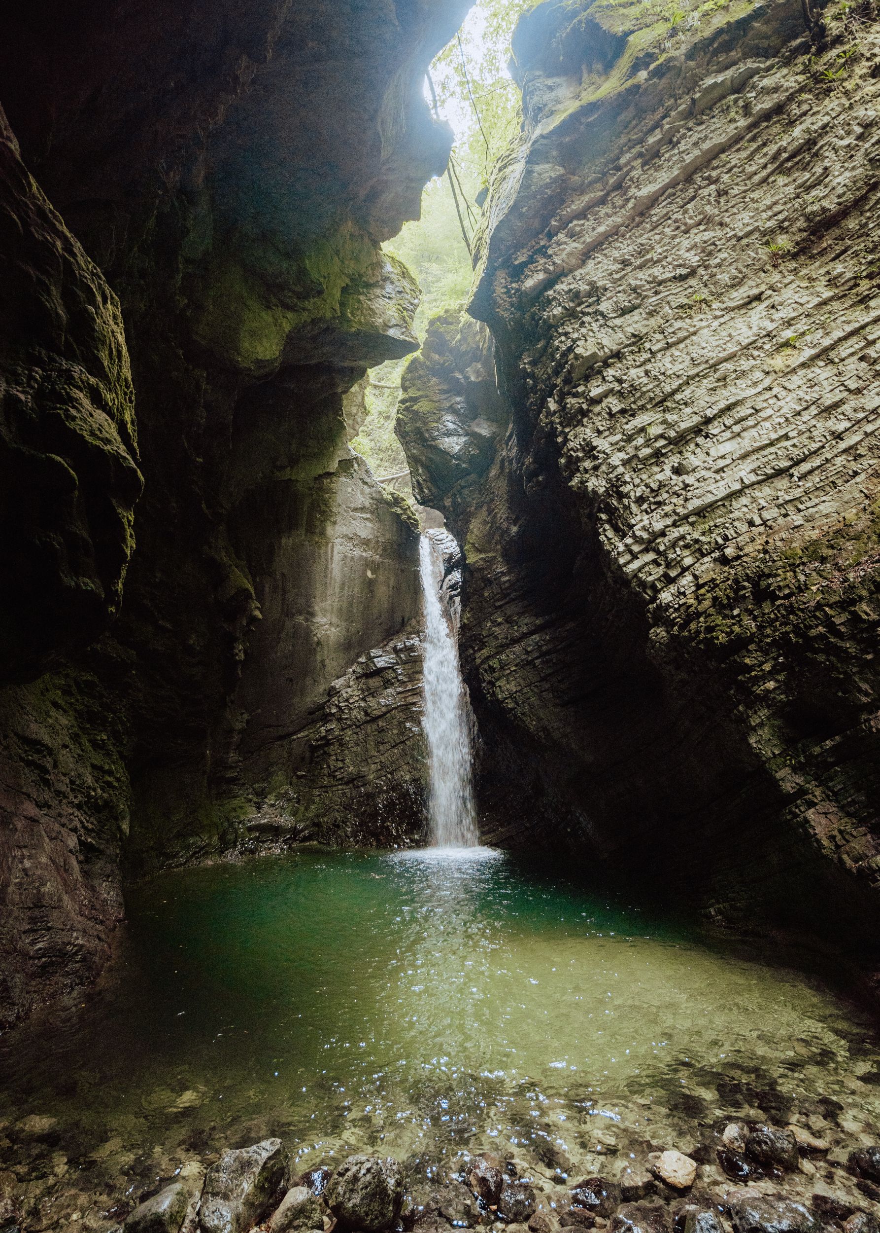 Rocks around Waterfall · Free Stock Photo