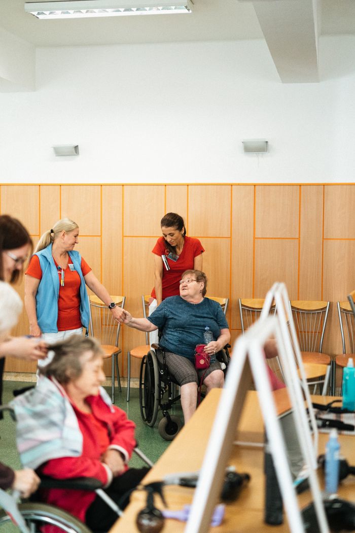 Nurse supporting a patient with a chronic condition