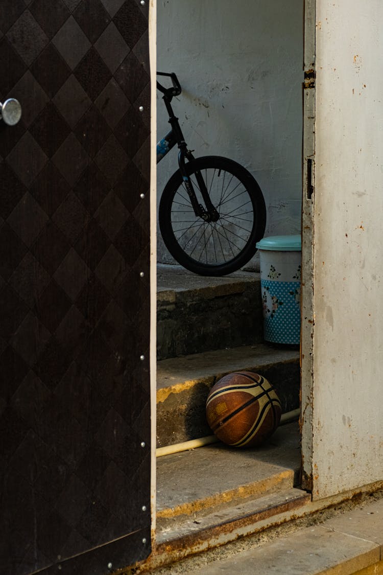 Bicycle On An Abandoned Staircase