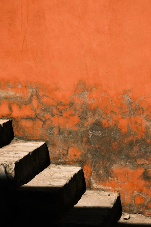 Kostenloses Stock Foto zu beschädigt, mauer, orange