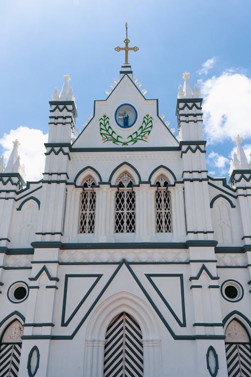 Facade of the St. Marys Forane Church in Kerala, India 