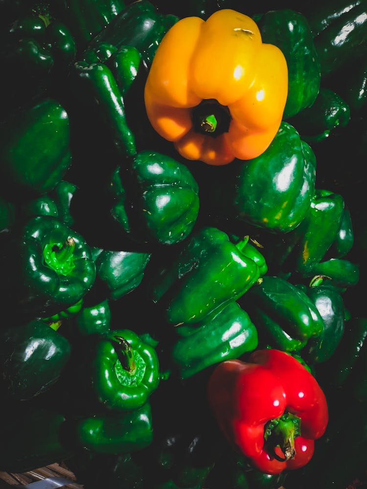 Green, Yellow, And Red Bell Pepper Lot