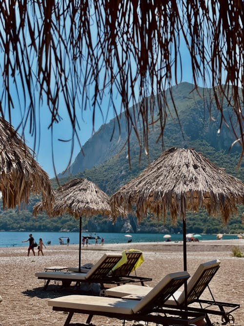 Deckchairs on a Tropical Beach