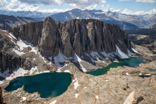 Scenic Panorama of Hitchcock Lakes from Mount Whitney, California, USA