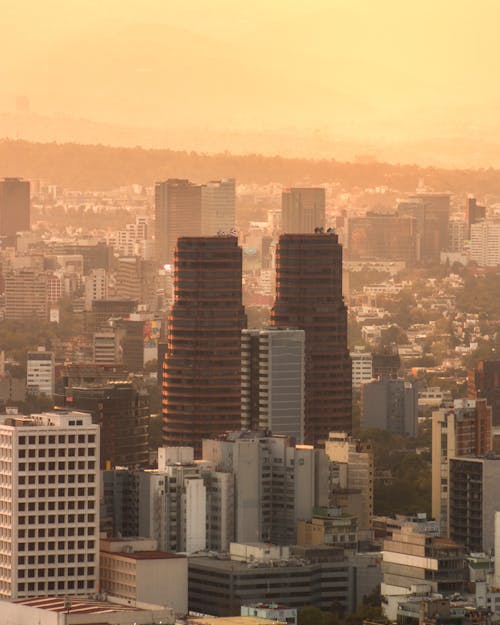 Skyscrapers in Mexico City at Sunset