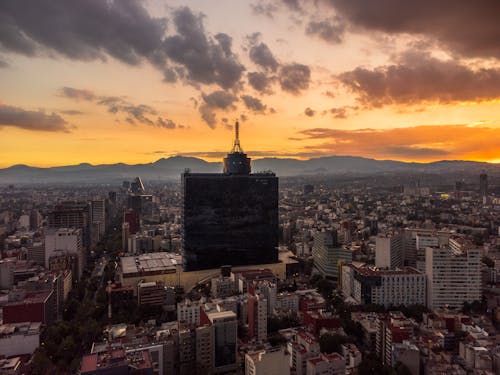 akşam, akşam karanlığı, drone çekimi içeren Ücretsiz stok fotoğraf