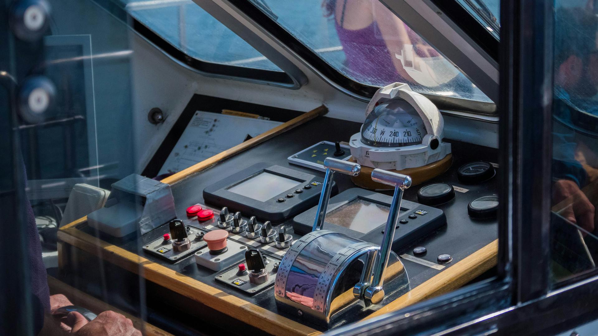 Ship Control Console on the Ferry Bridge