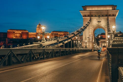 Szechenyi Chain Bridge in Evening