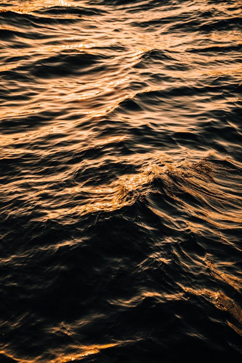 Sunset Reflecting in the Sea Surface