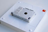 Electronic Device Lying on a White Table