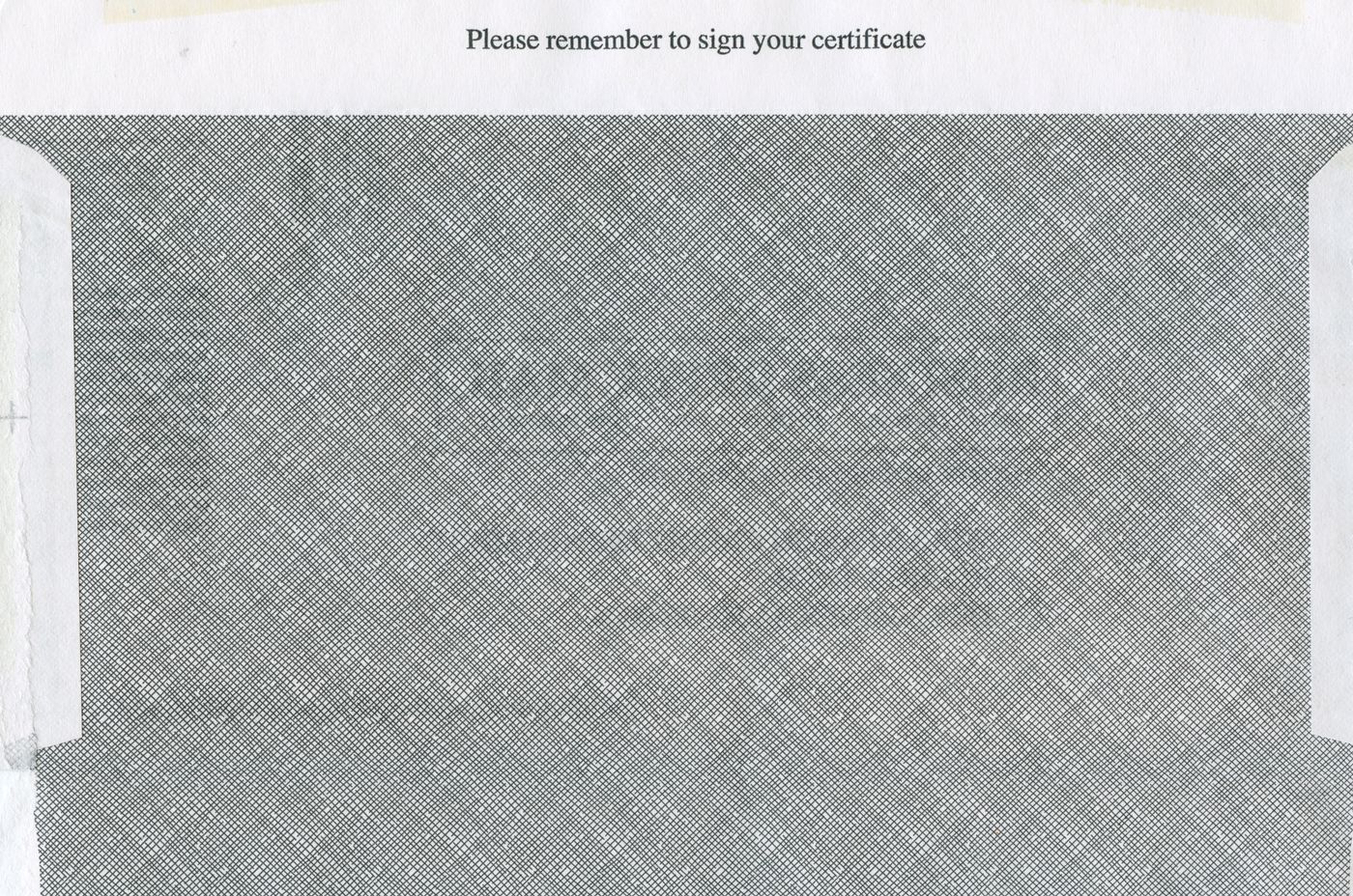 Close-up of paper document representing physical document protection