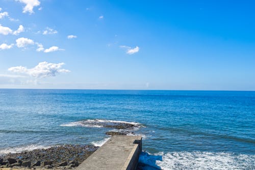 Free stock photo of atlantic ocean, blue sea, blue sky