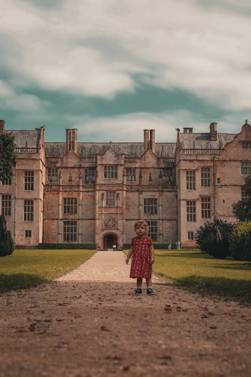 Free stock photo of building, child, clouds