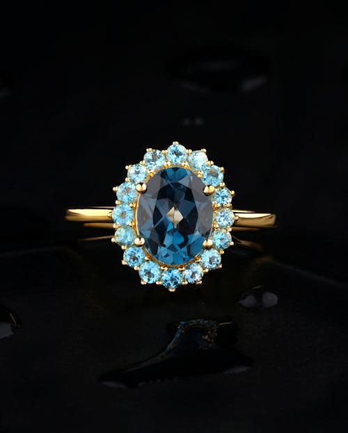 Ring with Blue Gem