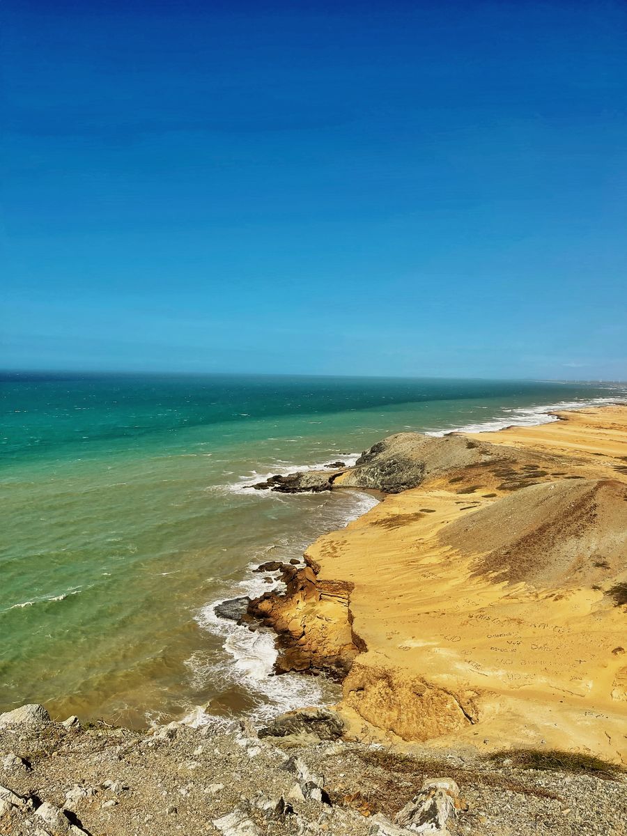 The coastal desert meeting the Caribbean Sea, La Guajira