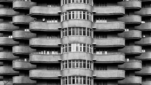 Fractal Modern Facade of Apartment Building