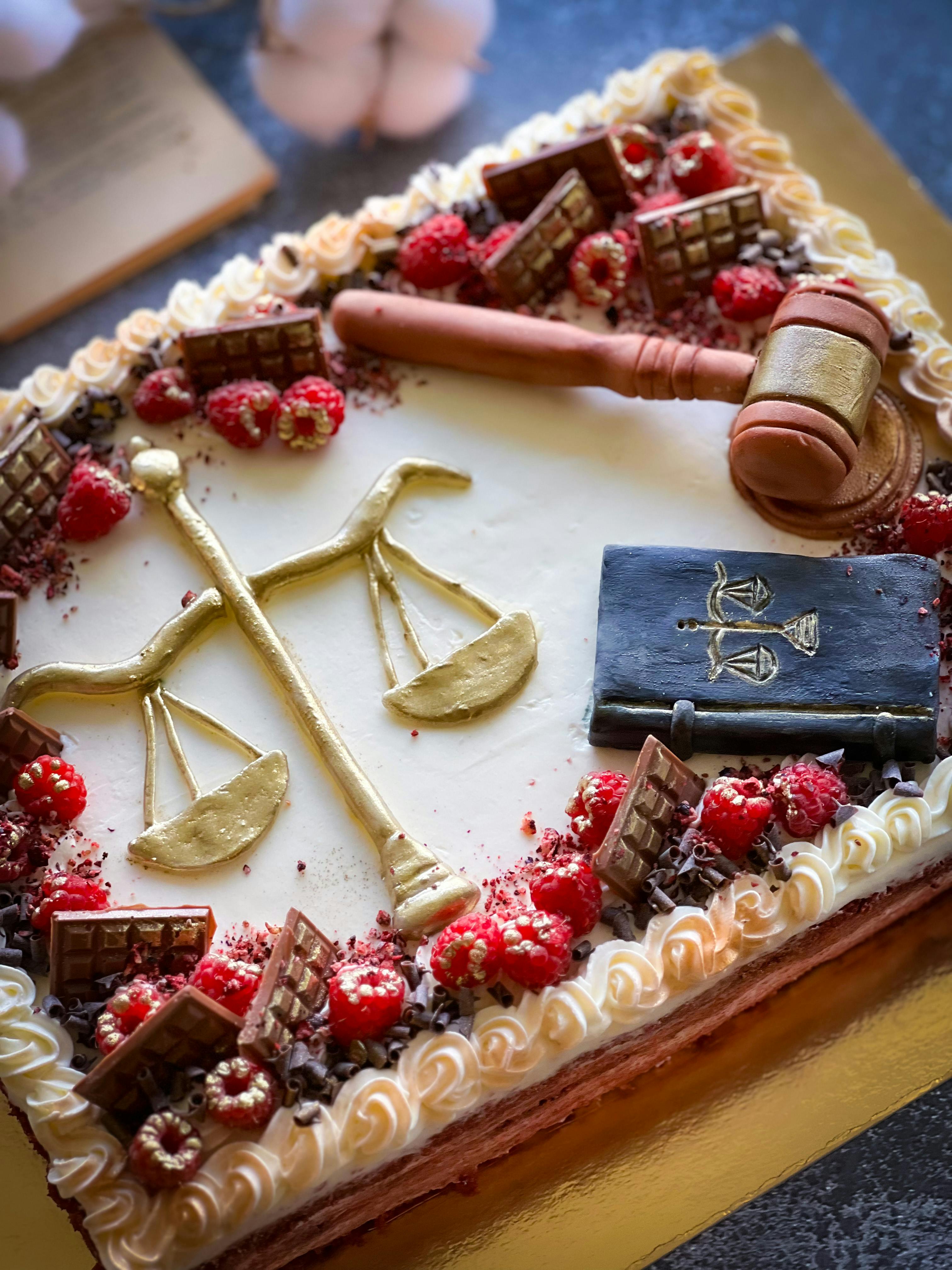 Customized law themed cake - The Baker's Table