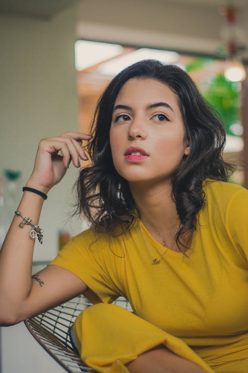 Woman Wearing Yellow Clothing 