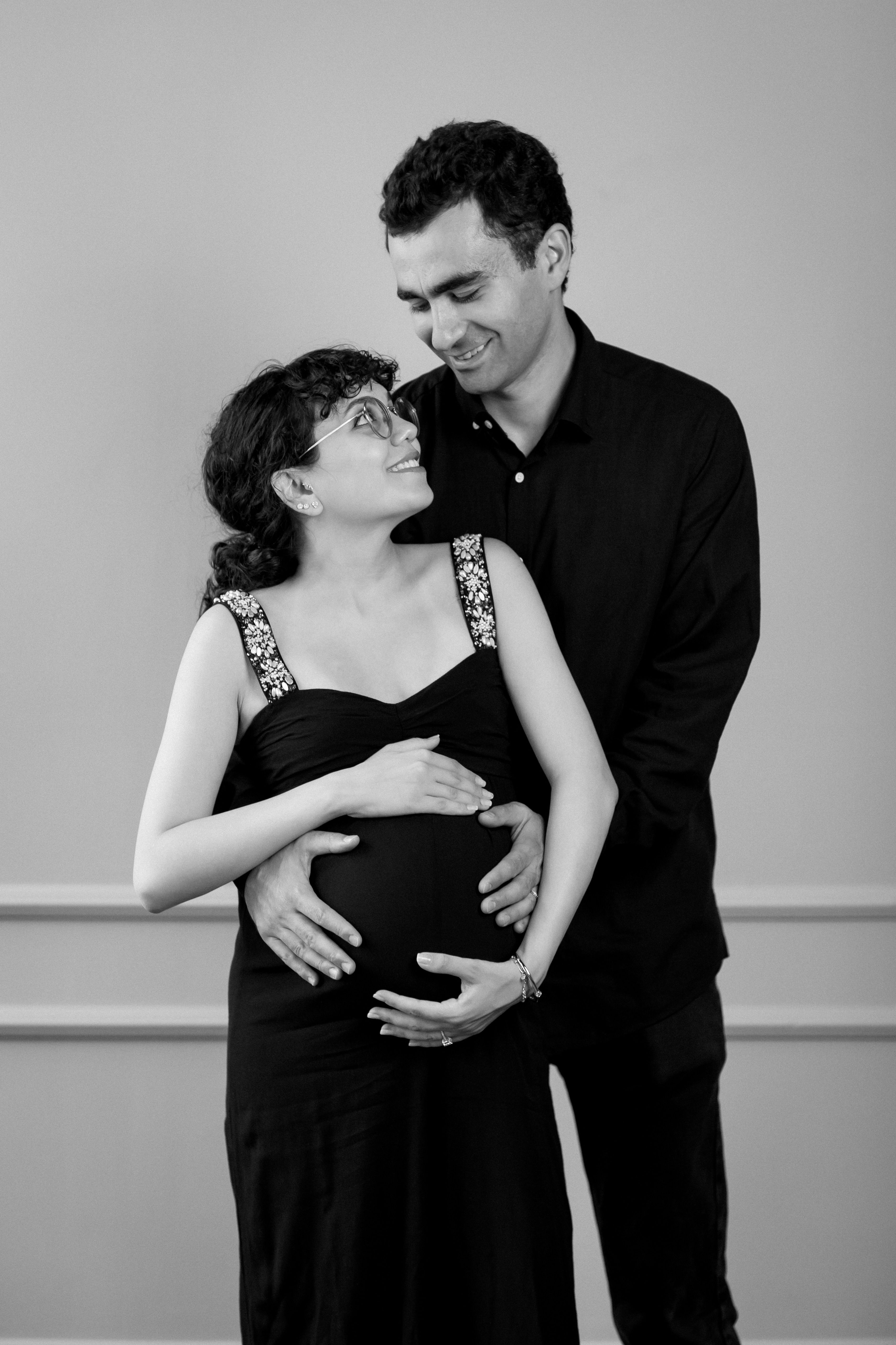 Smiling Couple Together in Black and White · Free Stock Photo