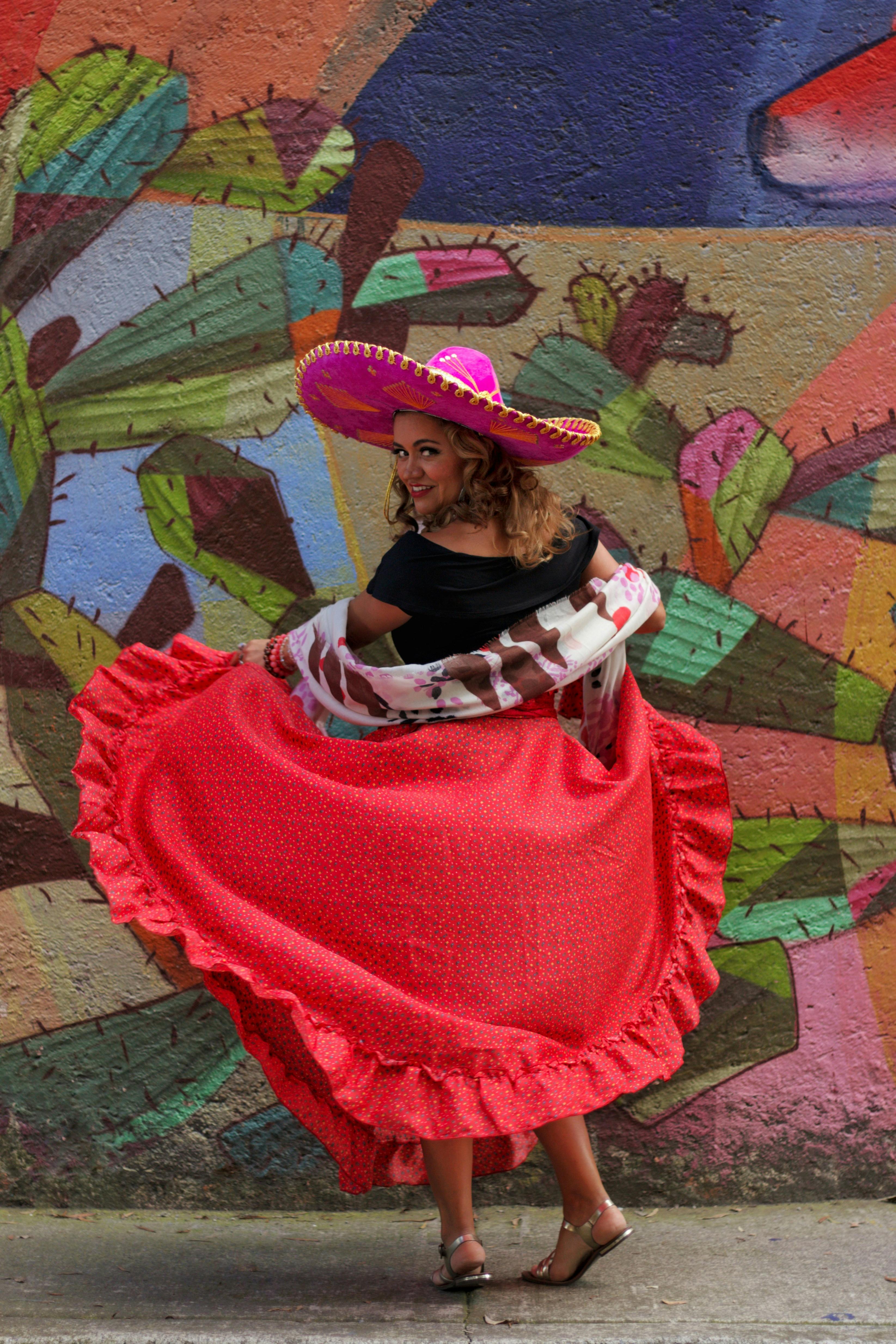 woman-wearing-traditional-spanish-costume-on-a-street-free-stock-photo