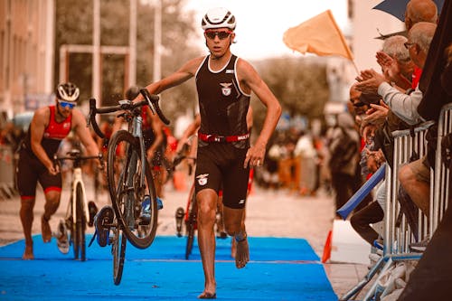 Cyclist on a Race