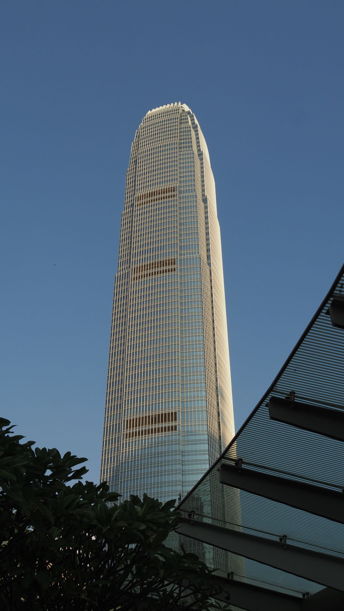 Skyline of a financial district at dusk, representing long-term economic stability