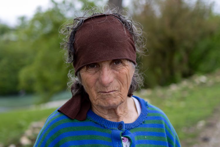Elderly Woman In Handkerchief